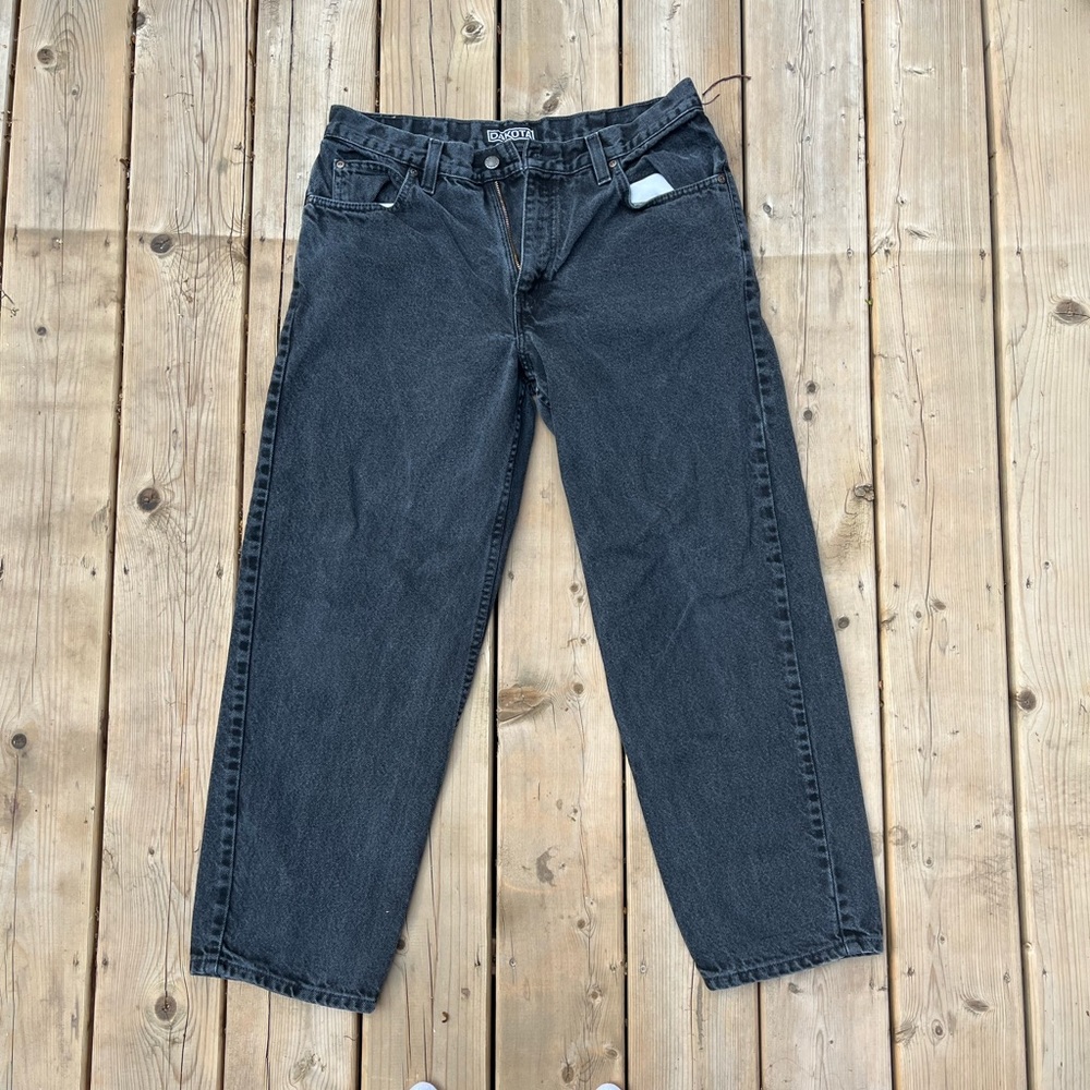 Faded Black Vintage Mens Dakota Denim Jeans